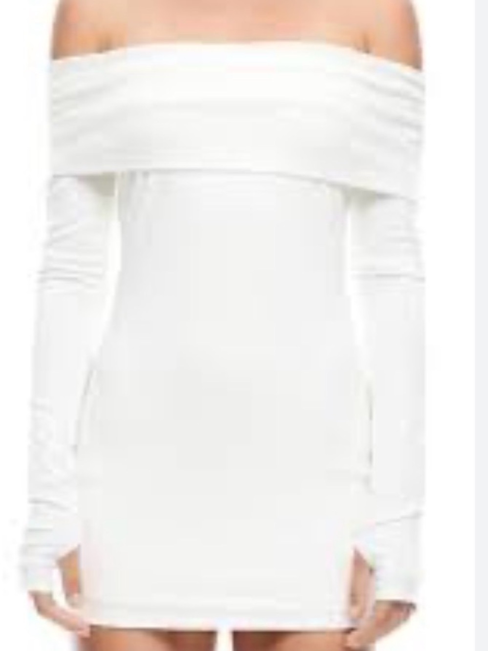 Lioness isadora odd the shoulder long sleeve mini dress size xs nwt